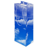 Wolken Geschenktüte Für Weinflaschen (Rückseite Schrägansicht)