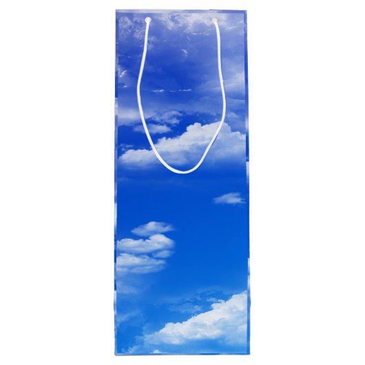 Wolken Geschenktüte Für Weinflaschen (Rückseite)