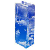 Wolken Geschenktüte Für Weinflaschen (Vorderseite Schrägansicht)