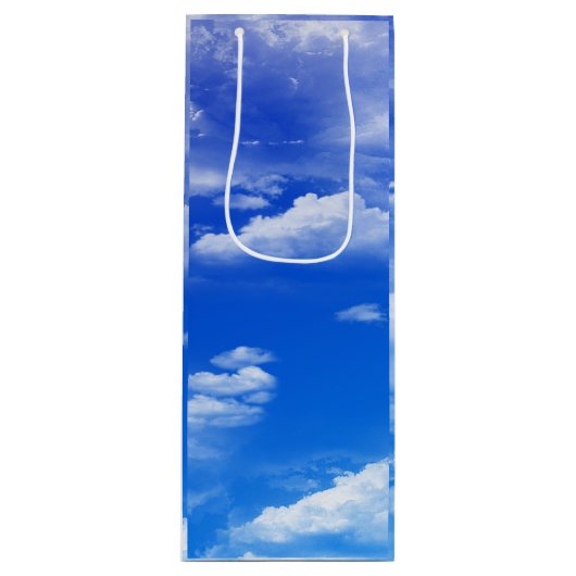 Wolken Geschenktüte Für Weinflaschen (Vorderseite)