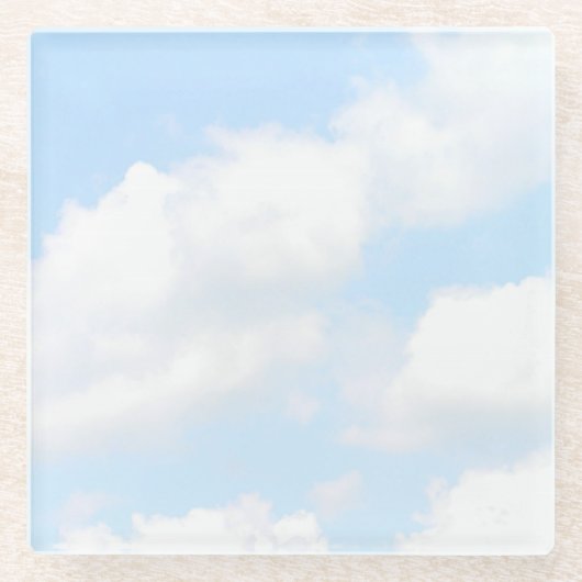 Wolken Glasuntersetzer (Vorderseite)