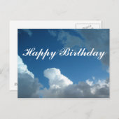 Wolken glücklich Geburtstag Postkarte (Vorne/Hinten)