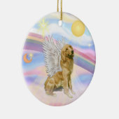 Wolken - Golden Retriever Angel (B1) Keramik Ornament (Rechts)