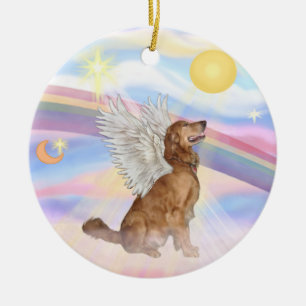 Wolken - Goldener Retriever Engel Keramik Ornament