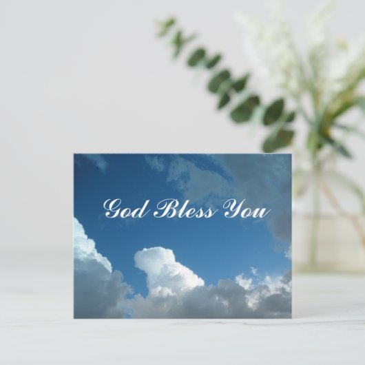 Wolken Gott segne dich Postkarte (Stehend Vorderseite)