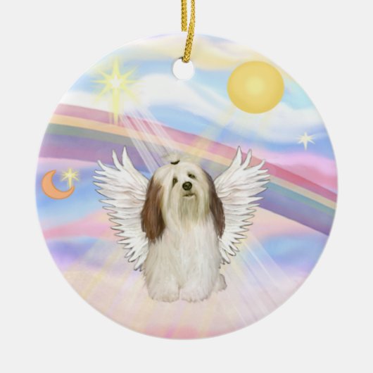 Wolken - Havanese Keramikornament (Vorne)