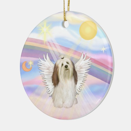 Wolken - Havanese Keramikornament (Links)