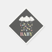 Wolken + Herz Babydusche Napkins Serviette (Ecke)