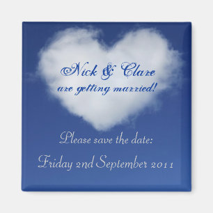 Wolken-Herz-Save the Date Magnet