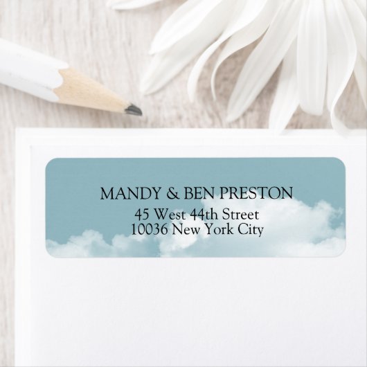 Wolken Himmel Adressaufkleber (Insitu)