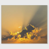 Wolken, Himmel und gelber Sonnenuntergang Geschenkpapier (Flach)