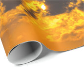 Wolken, Himmel und gelber Sonnenuntergang Geschenkpapier (Rolleneckpunkt)