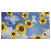 Wolken Himmel und Sonnenblumen Kissenbezug (Vorderseite-Rechts)