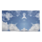 Wolken Himmel und Sonnenblumen Kissenbezug (Rückseite-Links)