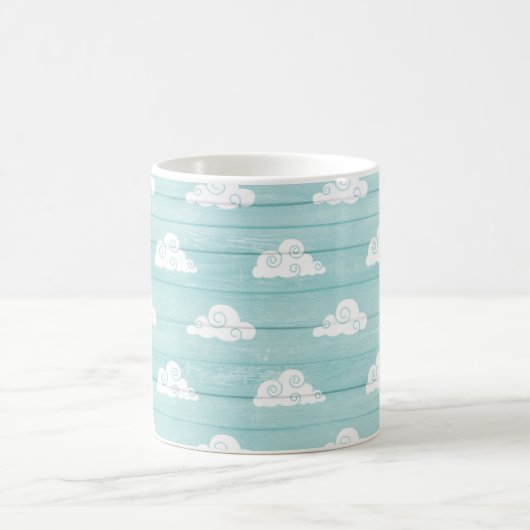 Wolken-Himmelblau Tasse (Mittel)