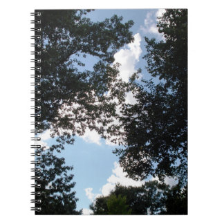 Wolken hinter dem Foto Bäume Notizblock