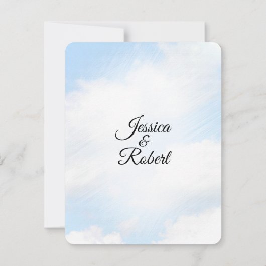 Wolken Hochzeitseinladungen Einladung (Rückseite)