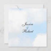 Wolken Hochzeitseinladungen Einladung (Rückseite)