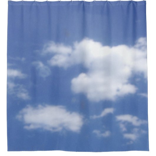 Wolken im blauen Himmel Duschvorhang (Vorderseite)