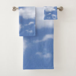 Wolken im blauen Himmel Handtuch-Set Badhandtuch Set
