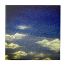 Wolken im blauen Himmel Keramik Tile