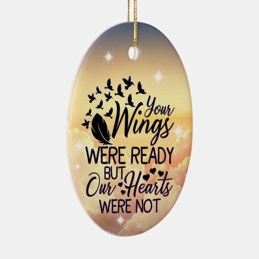 Wolken im Gedächtnis eines geliebten an Weihnachte Keramik Ornament (Rechts)