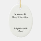 Wolken im Gedächtnis eines geliebten an Weihnachte Keramik Ornament (Hinten)