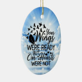 Wolken im Gedächtnis eines geliebten an Weihnachte Keramik Ornament (Rechts)