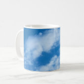 Wolken im Himmel Weiß und Blau Kaffeetasse (Vorderseite Links)