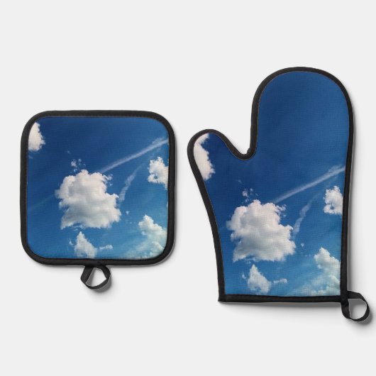 Wolken im Licht Ofenhandschuh & Topflappen-Set (Vorderseite)