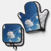 Wolken im Licht Ofenhandschuh & Topflappen-Set (Vorderseite/Rückseite)