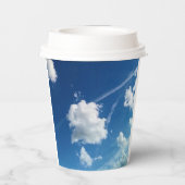 Wolken im Licht Pappbecher (Rückseite)