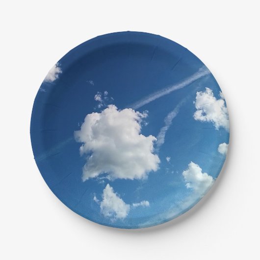 Wolken im Licht Pappteller (Vorderseite)