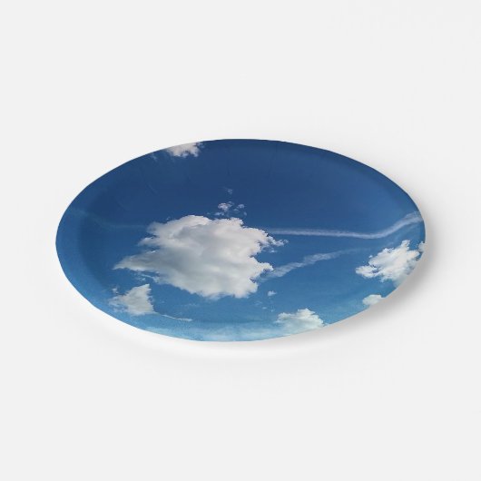 Wolken im Licht Pappteller (Schrägansicht)