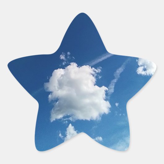 Wolken im Licht Stern-Aufkleber (Vorderseite)