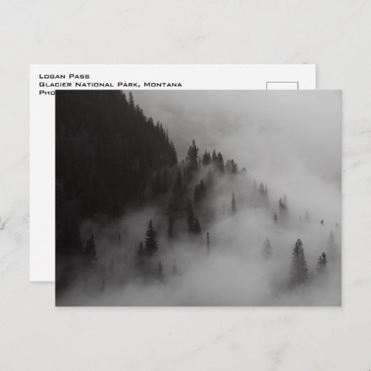 Wolken im Logan Pass Glacier NP Postkarte (Vorne/Hinten)