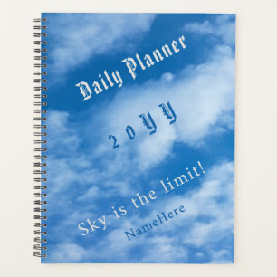 Wolken im Personalisierten Himmel Blau und Weiß Planer