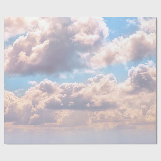 Wolken im Sky Wrapping Paper Geschenkpapier (Flach)