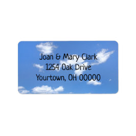 Wolken im Sommer Adressaufkleber