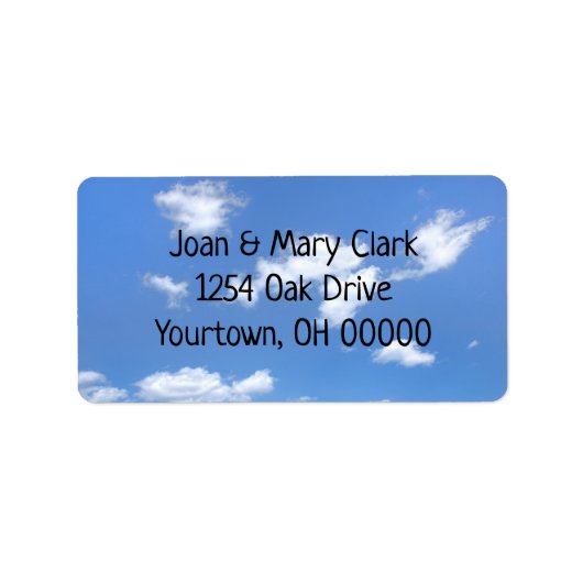 Wolken im Sommer Adressaufkleber (Vorne)