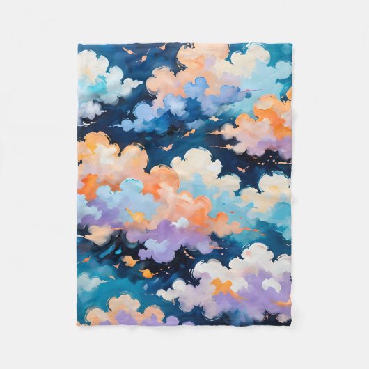 Wolken in Bewegung Fleecedecke (Vorderseite)