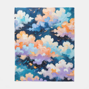 Wolken in Bewegung Fleecedecke