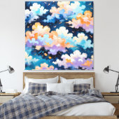 Wolken in Bewegung Leinwanddruck (Insitu (Schlafzimmer))