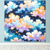 Wolken in Bewegung Leinwanddruck (Insitu (Holzboden))