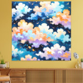 Wolken in Bewegung Leinwanddruck (Insitu (Wohnzimmer))