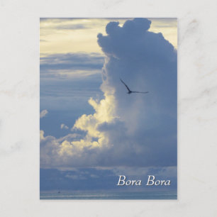 Wolken in Bora Bora Postkarte