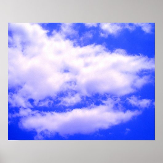 Wolken in Clear Blue Sky Poster (Vorne)