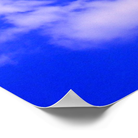 Wolken in Clear Blue Sky Poster (Ecke)