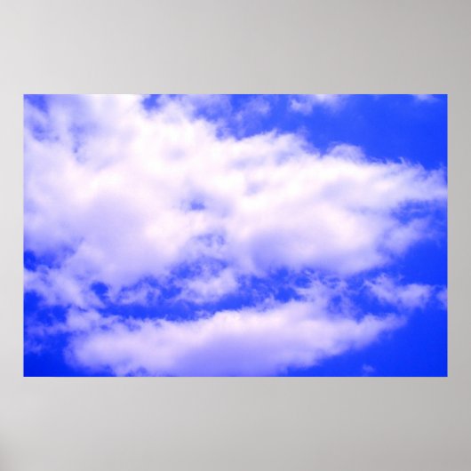 Wolken in Clear Blue Sky Poster (Vorne)