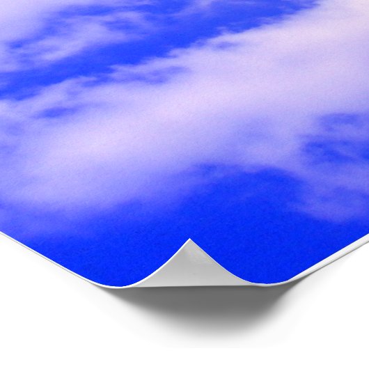 Wolken in Clear Blue Sky Square Poster (Ecke)